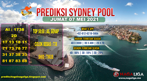 PREDIKSI SYDNEY  JUMAT 07 MEI 2021