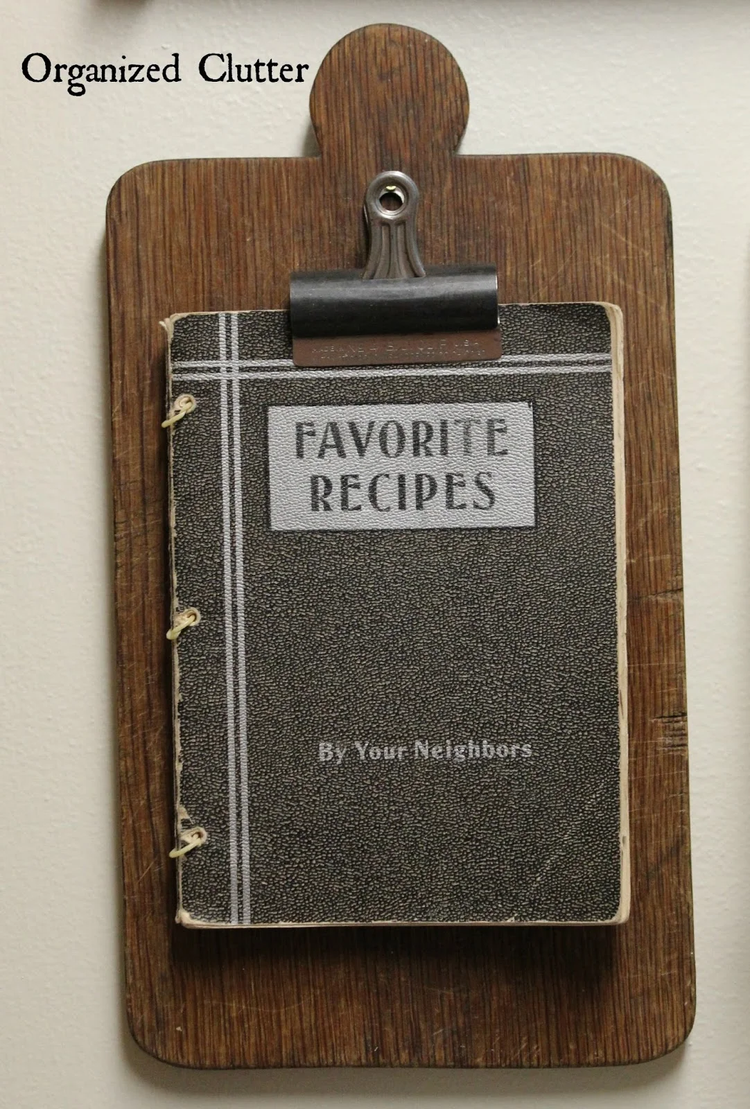 Repurposed Cutting Board www.organizedclutter.net