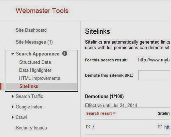GWT Search Appearance 
