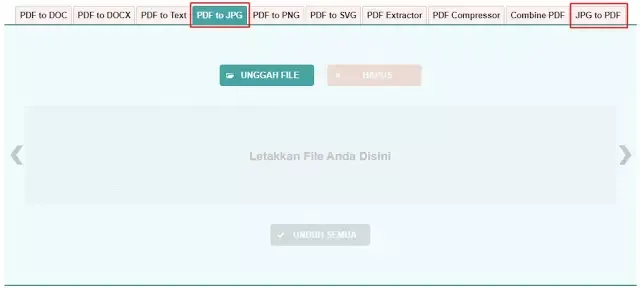 PDF to JPG atau JPG to PDF