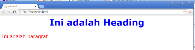 Tutorial HTML Merubah Style