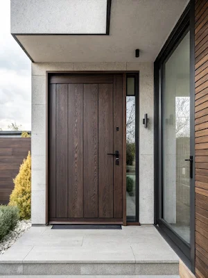 Minimalist wooden Main Door Design