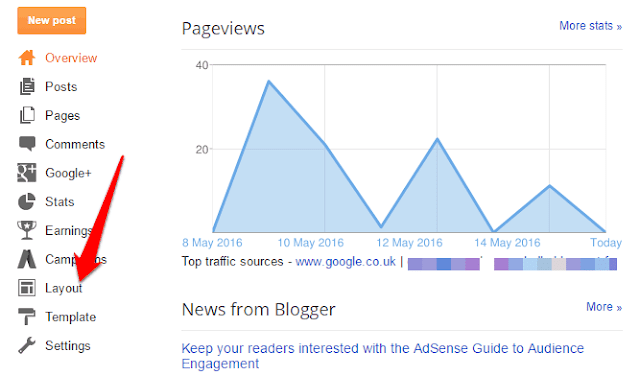 blogger layout option