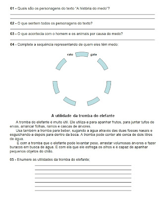 Atividades de Leitura - Atividades de Lingua Portuguesa - Responda