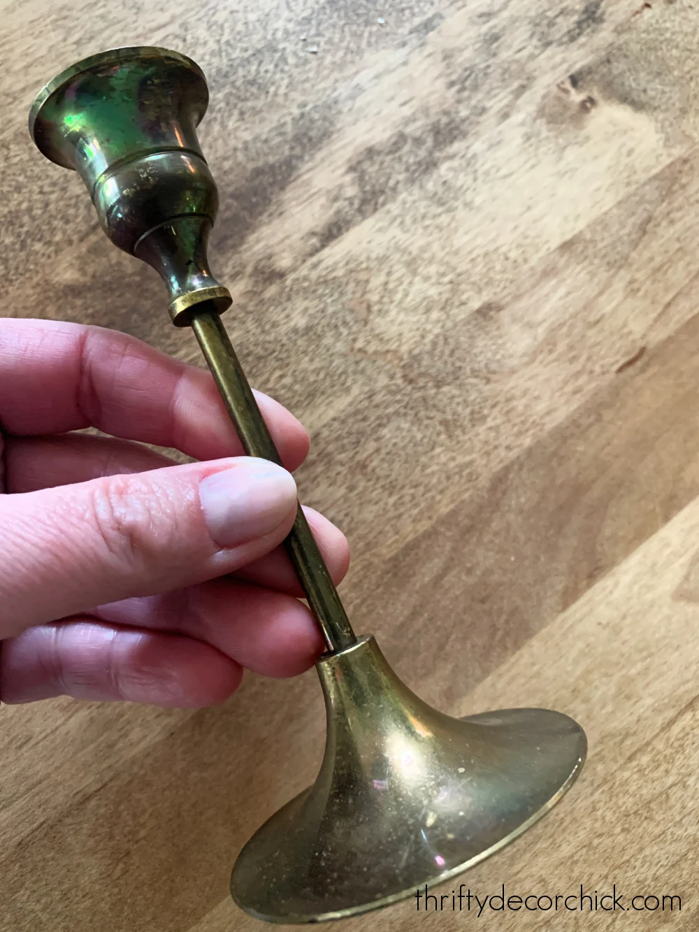 tarnished vintage candlesticks