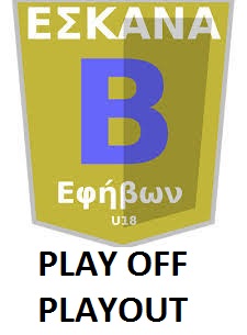 Το πρόγραμμα για play off και play out  στην Β΄ Εφήβων 