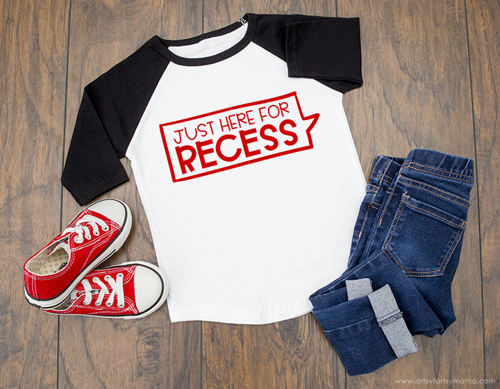 Recess Shirt with 16 Free Back to School Cut Files