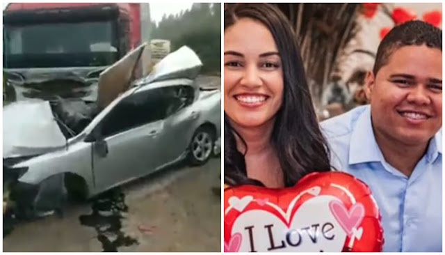 #Bahia: Pastor e esposa morrem após batida entre carro e caminhão; vídeo mostra momento do acidente