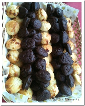 mini muffins choco et choco blanc