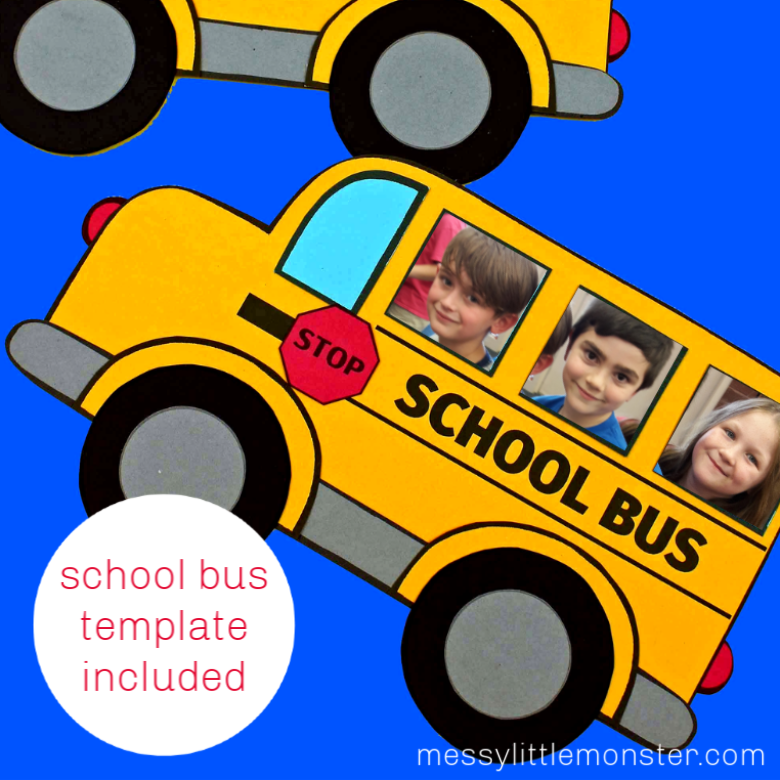 school bus craft (school bus template included)