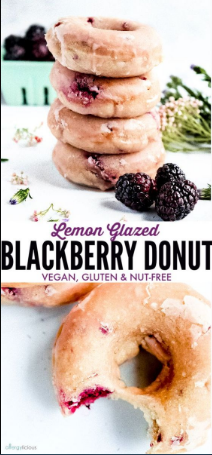Baked Blackberry Donuts (vegan and gluten free)