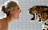 Leopard vs. girl