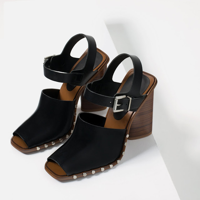 Zara Studded Clog Sandals