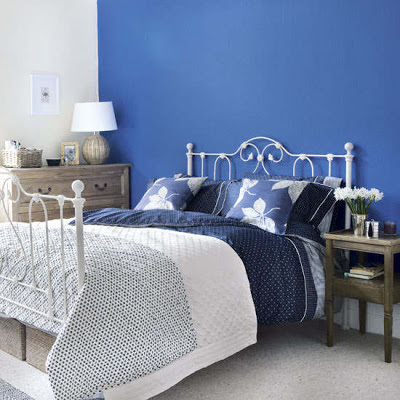 Dinding Kamar Tidur Warna Biru Gambar Rumah Idaman