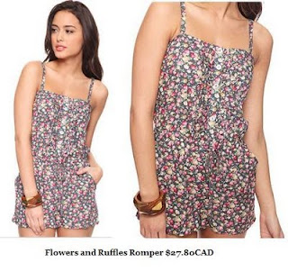 Forever 21 Flowers and Ruffles Romper