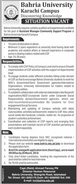 Manager-Jobs-Bahria-University-Karachi