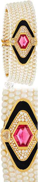 ♦Vintage Marina B pearl and multi stone collar #jewelry #necklace #pearls #brilliantluxury