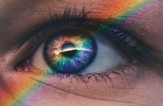 Rainbow in the eye