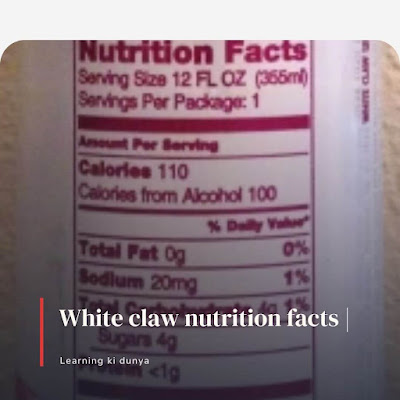 White claw nutrition facts | Decoding its Nutrition