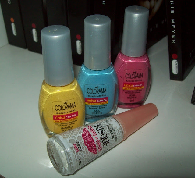 Renda Paetê da Coleção Rendas do Brasil, Risqué; Amarelo Pop Art; Azul Celeste; Rosa Tropical Única Camada, Colorama