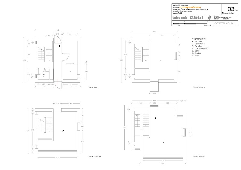 Important Inspiration Tadao Ando 4x4 House Plan, New!