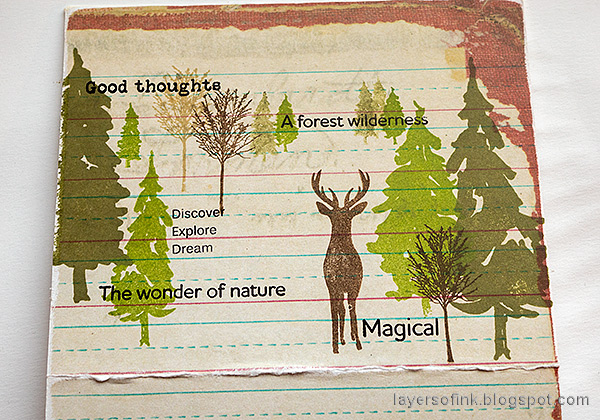 Layers of ink - Nature Journal and Box Tutorial by Anna-Karin Evaldsson. With Simon Says Stamp Forest Scenery stamp set.