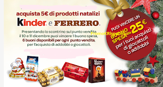 Logo Con Kinder e Ferrero vinci buoni spesa da 25 euro
