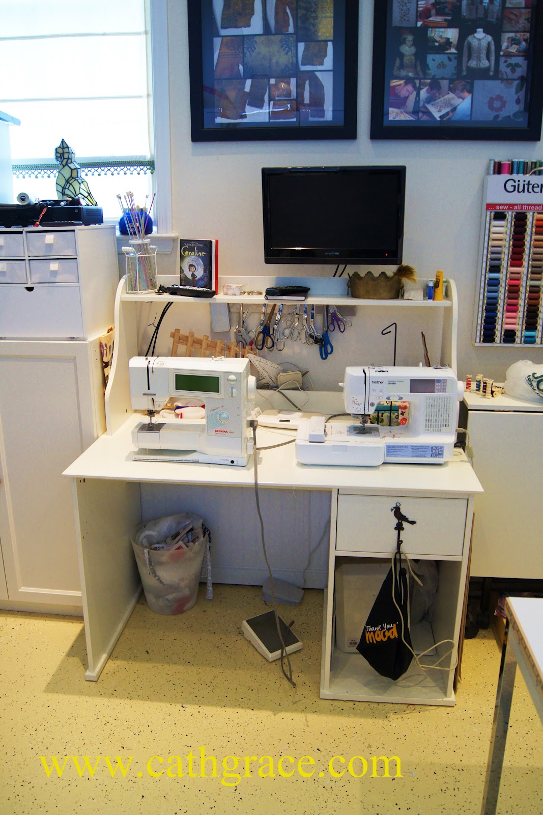 Green Sewing Craft Room  Best Interior Decorating Ideas