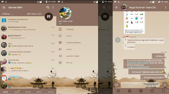 BBM NAF-Chat Series v1.0.0 Brown APK Base 3.2.5.12 ...