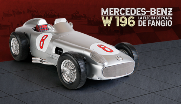 colección de autos a escala del Mercedes Benz W 196 de Fangio para armar