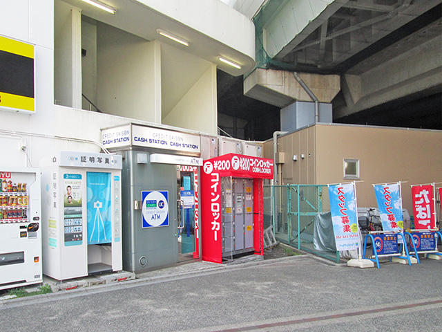 浦安駅南口の大型スーパー外のコインロッカー 街中フジコインロッカー設置情報