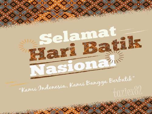 Gambar Ucapan Kata Kata Selamat Hari Batik Nasional  Taziex82