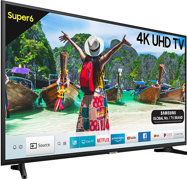 Samsung 138 cm 55 Inches Super 6 Series 4K UHD LED Smart TV UA55NU6100 Black 2019 model