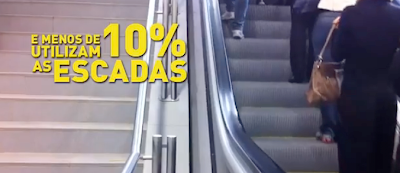 Escada rolante vs escadas convencionais