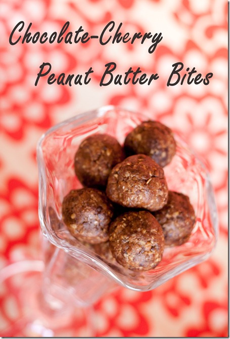 Choc cherry pb bites