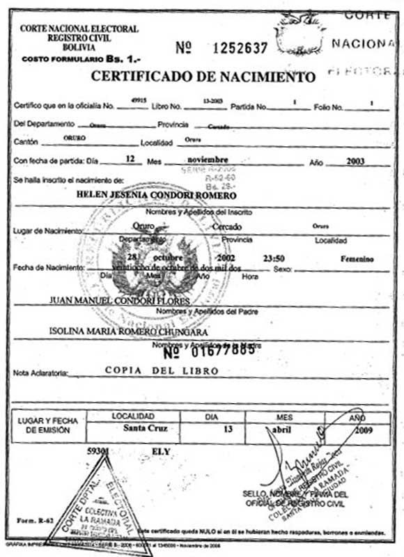 Documentos de identidad