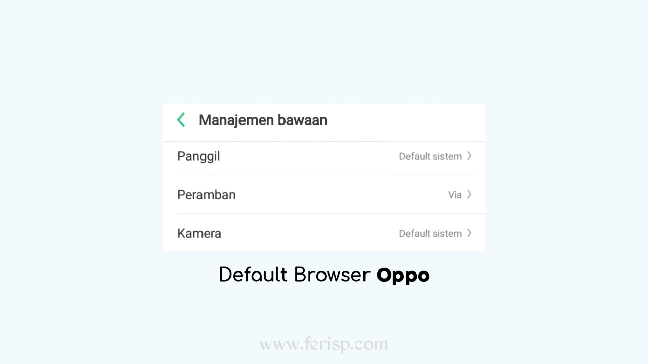 Cara Mengubah Default Browser di HP Oppo