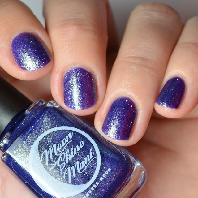 indigo nail polish with shimmer