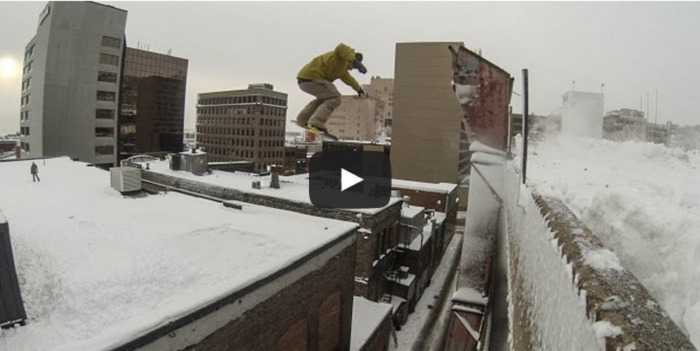 Urban Snowboarder Jumps From One Rooftop To Another In This Crazy Video