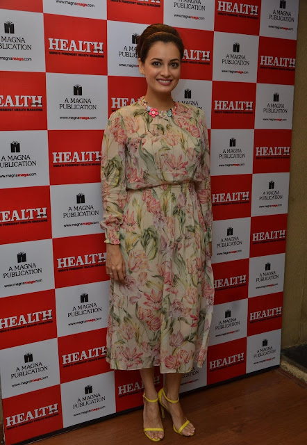 Dia Mirza in Floral Zara Dress at Health & Nutrition Magazine’s