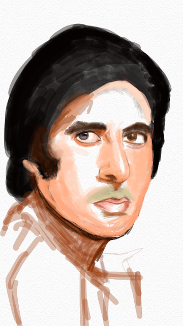 Amitabh Bachchan - A finger painting on iPhone 6s