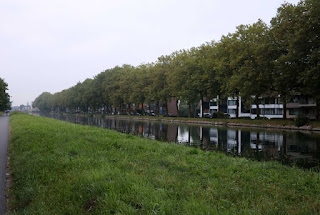 Looking towards work along the canal