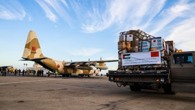 Dua Pesawat Militer Maroko yang Membawa Bantuan Kemanusiaan untuk Palestina Tiba di Bandara El Arich