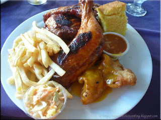 all you can eat bar-b-que- at the Turtle's Nest Restaurant in Aruba