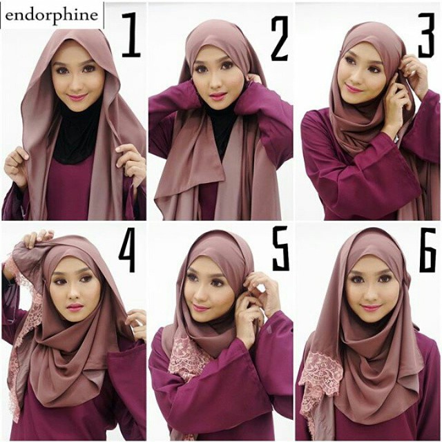 5  Cara Pakai Shawl Simple Dan Kemas