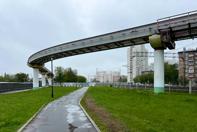 Валаамская улица, пути Октябрьской железной дороги, монорельсовая дорога