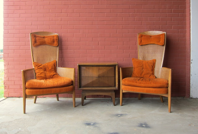 retro orange high end chairs