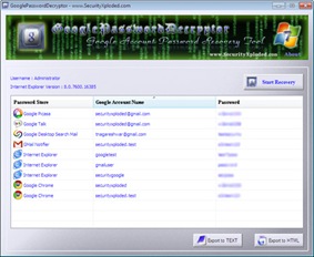 Google Password Recovery 