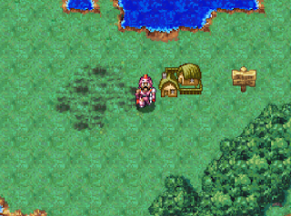 Ragnar approaches Strathbaile, a tiny village in Dragon Quest IV.