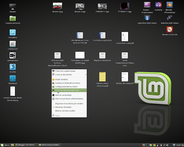 Escritorio Linux Mint